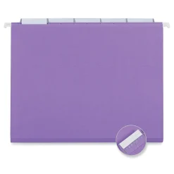 Hanging File Folders|Universal Recycled Hanging File Folder, Letter Size, Violet, 25/Box (UNV14120)