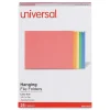 Hanging File Folders|Universal Recycled Hanging File Folders, Letter Size, Assorted Colors, 25/Box (UNV14121)