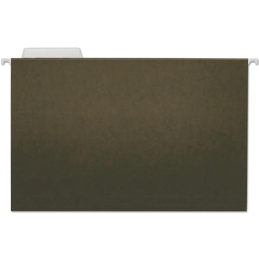Hanging File Folders|Universal Recycled Hanging File Folder, Legal Size, Standard Green, 25/Box (UNV14213)
