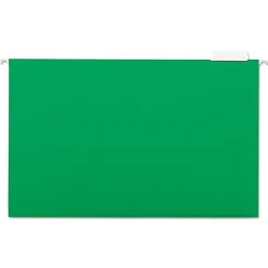 Hanging File Folders|Universal Recycled Hanging File Folder, Legal Size, Bright Green, 25/Box (UNV14217)
