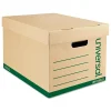 File Storage|Universal Recycled Record Storage Boxes, Letter/Legal, Kraft, Stacking Strength 510 lbs., 10"H x 12"W x 15"D, 12/Ct