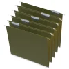 Hanging File Folders|Universal Reinforced Recycled Hanging File Folder, Letter Size, Standard Green, 25/Box (UNV14141)