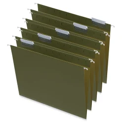 Hanging File Folders|Universal Reinforced Recycled Hanging File Folder, Letter Size, Standard Green, 25/Box (UNV14141)