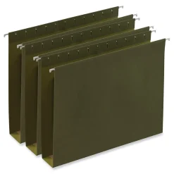 Hanging File Folders|Universal Reinforced Recycled Hanging File Folder, Letter Size, Green, 25/Box (UNV14142)