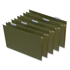 Hanging File Folders|Universal Reinforced Recycled Hanging File Folder, Legal Size, Green, 25/Box (UNV14152)