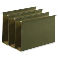 Hanging File Folders|Universal Reinforced Recycled Hanging File Folder, Legal Size, Green, 25/Box (UNV14153)
