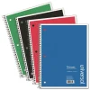Subject Notebooks|Universal 1-Subject Notebooks, 8" x 10.5", College Ruled, 70 Sheets, Assorted Colors, 4/Pack (UNV66614)