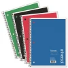 Subject Notebooks|Universal 1-Subject Notebooks, 8" x 10.5", Law, 70 Sheets, Assorted Colors, 4/Pack (UNV66624)