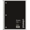 Subject Notebooks|Universal Wirebound Notebook, 8 x 10.5, Wide Ruled, 70 Sheets, Assorted Color Cover (UNV66620)