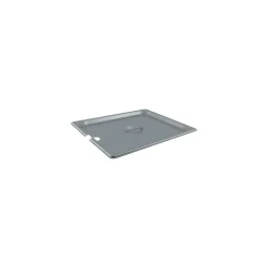 Update International Half Size Notched Pan Cover, 10.25" W x 6.25" D, Silver (STP-50LDCS)