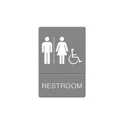 Headline U.S. Stamp & Sign ADA "RESTROOM" Sign, 6" x 9" (UST4811)