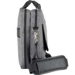 Chrono Grey Laptop Messenger Bag Fit 14 to 15.6 Inch Laptop (MSBLEA133)<Vangoddy