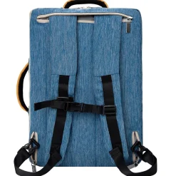 Laptop Backpack, Blue Nylon (LAPLEA041)<Vangoddy Sale