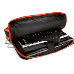 Laptop Briefcase, Black/Orange Nylon (PT_NBKLEA294_17)<Vangoddy Outlet