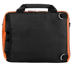 Laptop Messenger, Black/Orange Nylon (PT_NBKLEA274_17)<Vangoddy Clearance