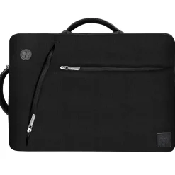 Laptop Messenger, Black Nylon (LAPLEA033)<Vangoddy Best
