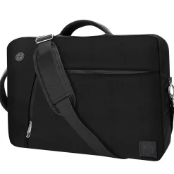 Laptop Messenger, Black Nylon (LAPLEA033)<Vangoddy Best