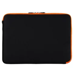Neoprene Laptop Carrying Sleeve Fits up to 13" Laptops (Black with Orange Trim)<Vangoddy Hot