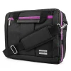 Nylon Backpack Messenger Shoulder Bag Case for 13.3 to 14 Inch Laptop, Black Purple (PT_NBKLEA285_17)<Vangoddy Outlet