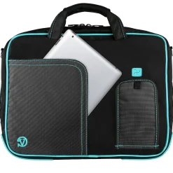 Nylon Business Messenger Bag, Black/Aqua (PT_NBKLEA781_17)<Vangoddy Discount
