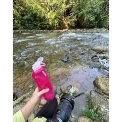 Vapur Anti-Bottle Collapsible Wide Mouth Water Bottle, 23 oz., Magenta (30050)