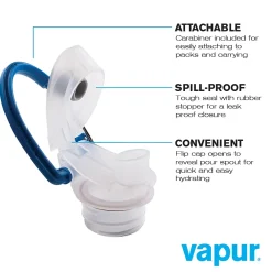 Vapur Anti-Bottle Collapsible Wide Mouth Water Bottle, 34 oz., Admiral Blue (30058)