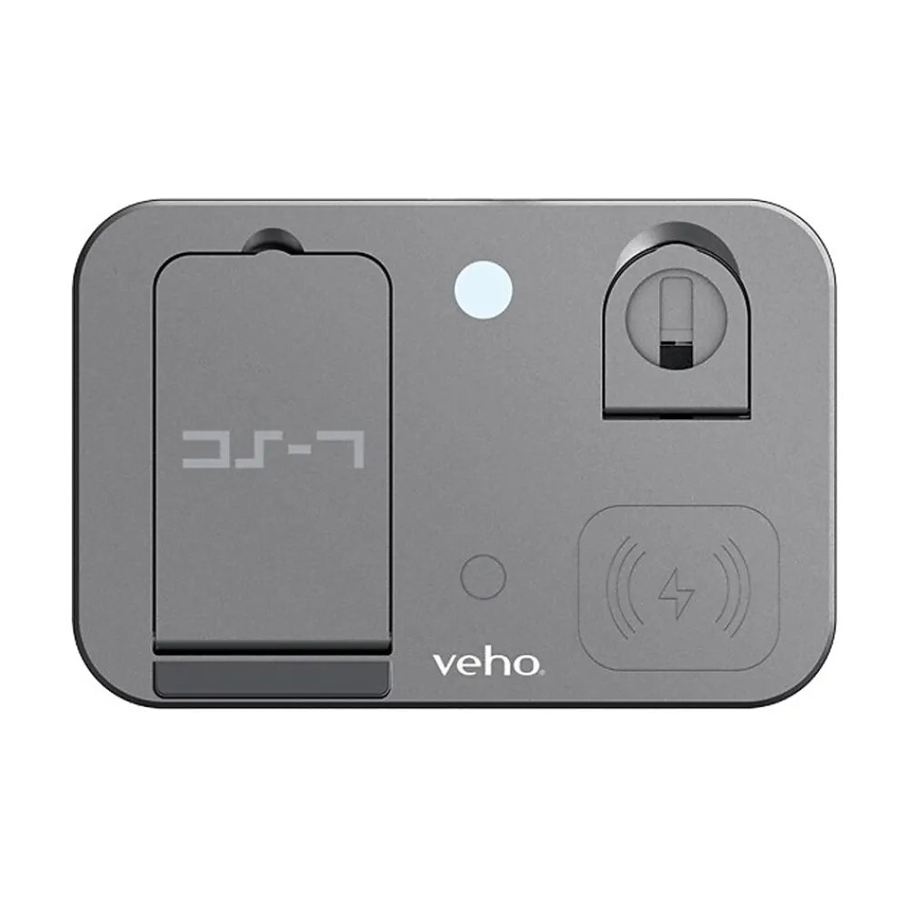 DS-7 USB Type-C Charging Station for iPhone/Samsung/AirPods, Black (VWC-004-DS7)<Veho Sale