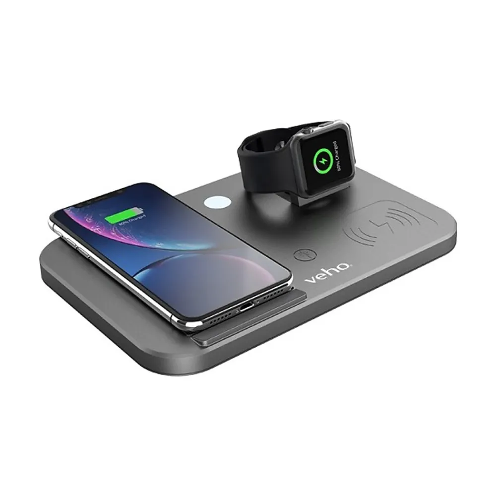 DS-7 USB Type-C Charging Station for iPhone/Samsung/AirPods, Black (VWC-004-DS7)<Veho Sale