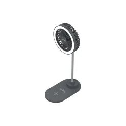 UF-2 Wireless Charging Stand with Fan and LED Light, Gray (VUF-002-UF2)<Veho Hot