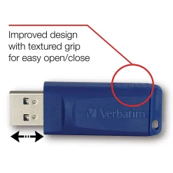 Best Verbatim Classic 16GB USB 2.0 Type A Flash Drive, Blue (97275)