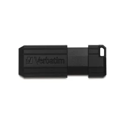 Clearance Verbatim PinStripe 16GB USB 2.0 Type A Flash Drive, Black (49063)