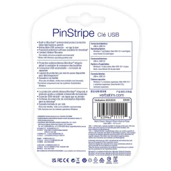 Clearance Verbatim PinStripe 16GB USB 2.0 Type A Flash Drive, Black (49063)
