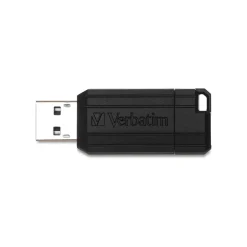 Clearance Verbatim PinStripe 16GB USB 2.0 Type A Flash Drive, Black (49063)