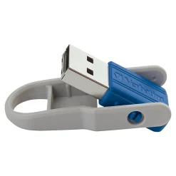 Online Verbatim Store 'n' Flip 32GB USB 2.0 Type A Flash Drive, Mint/Blue (70061)