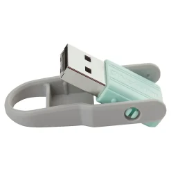 Online Verbatim Store 'n' Flip 32GB USB 2.0 Type A Flash Drive, Mint/Blue (70061)