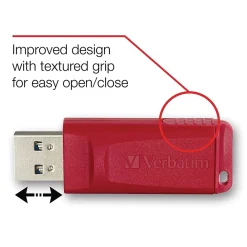 Best Verbatim Store 'n' Go 4GB USB 2.0 Type A Flash Drive, Assorted Colors (97002)