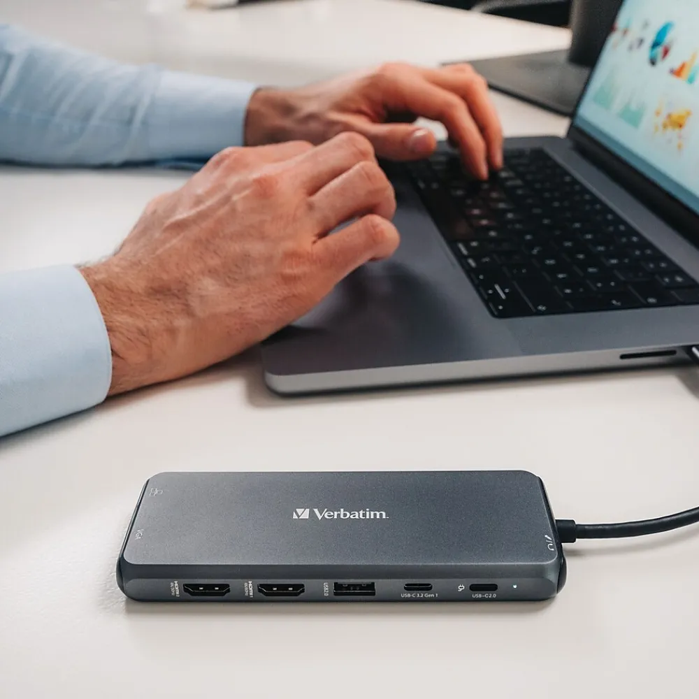 Verbatim USB-C Pro Multiport Hub 14-Port USB-C Hub, Black (32154)