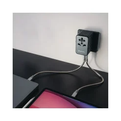 UTA-06 Plastic Travel Power Adapter, Black (32121)<Verbatim Discount