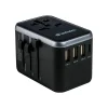 UTA-04 Plastic Travel Power Adapter, Black (49546)<Verbatim Best
