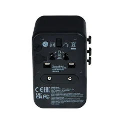 UTA-04 Plastic Travel Power Adapter, Black (49546)<Verbatim Best