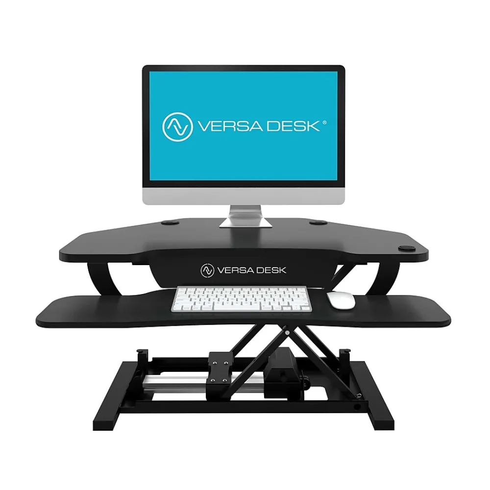 Standing Desks*VersaDesk PowerPro 36"W Electric Adjustable Standing Corner Desk Converter, Black (VT77136330101)