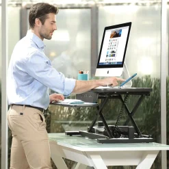 Standing Desks*VersaDesk PowerPro 48"W Electric Adjustable Standing Desk Converter, Black (SP7644824-00-01)
