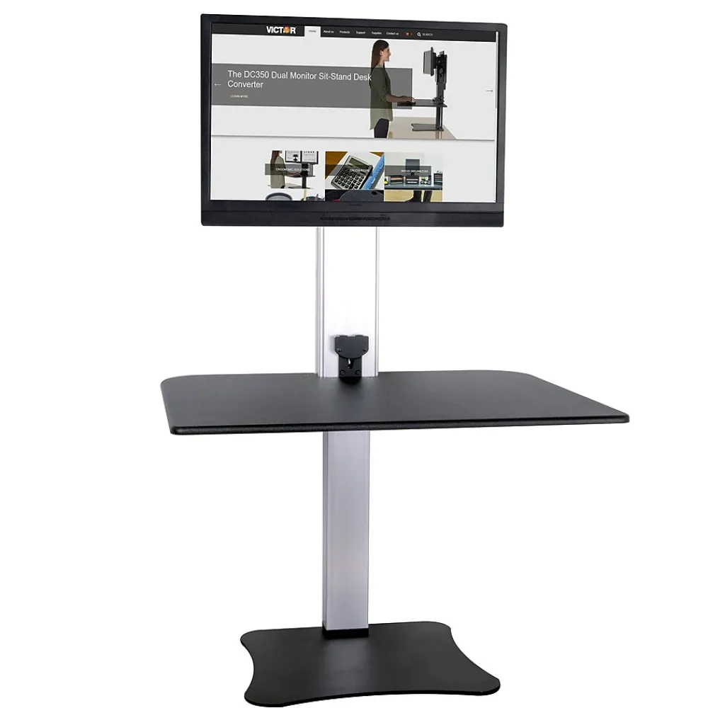 Standing Desks*Victor Technology 28" W High Rise™ Electric Single Monitor Standing Desk, Laminate Wood (DC400)