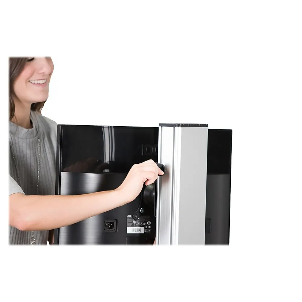 Standing Desks*Victor Technology 28" W High Rise™ Electric Dual Monitor Standing Desk, Laminate Wood (DC450)