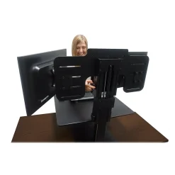 Discount Victor Technology High Rise™ Manual Dual Monitor Standing Desk, 28
