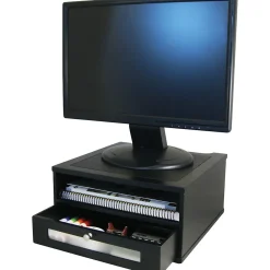 Discount Victor Technology Wooden Desktop Monitor Riser, Midnight Black (1175-5)