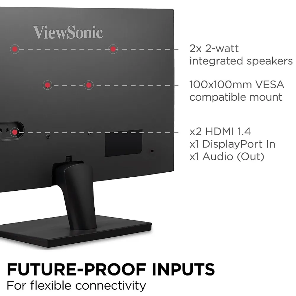 Clearance ViewSonic 27" 75 Hz LED Monitor, Black (VA2715-2K-MHD)