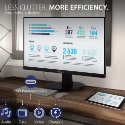 Discount ViewSonic 24" 100 Hz LED USB-C Monitor, Black (VA2447-MHU)