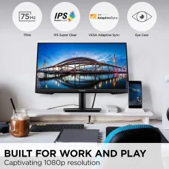 Online ViewSonic 24" 75Hz LCD Monitor, Black (VA2409M)