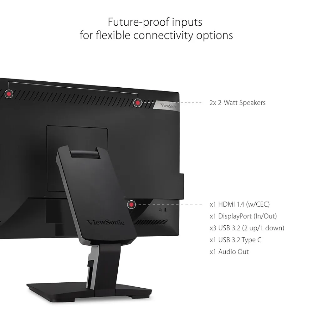 New ViewSonic 24" 60Hz LED Monitor, Black (TD2455)